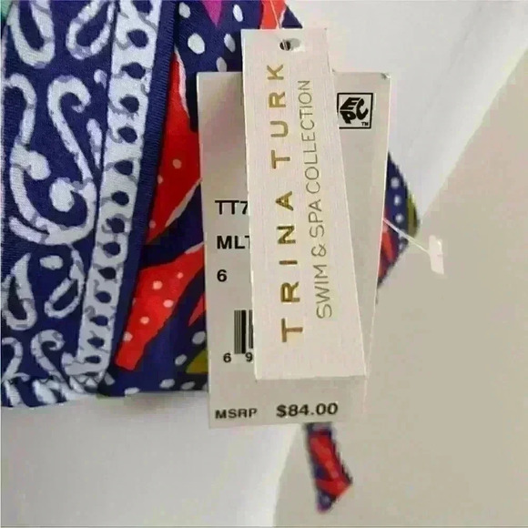 Trina Turk Two Piece Swimsuit Sz 6 worn once! Sample sale - Picture 3 of 4